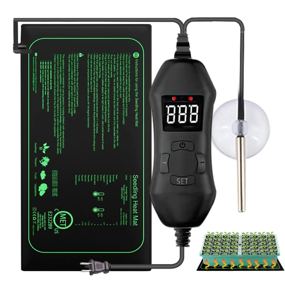 Seedling Heat Pad - 50 Вт Регулируемый термостат для ЕС-США/Великобритании/Австралии,