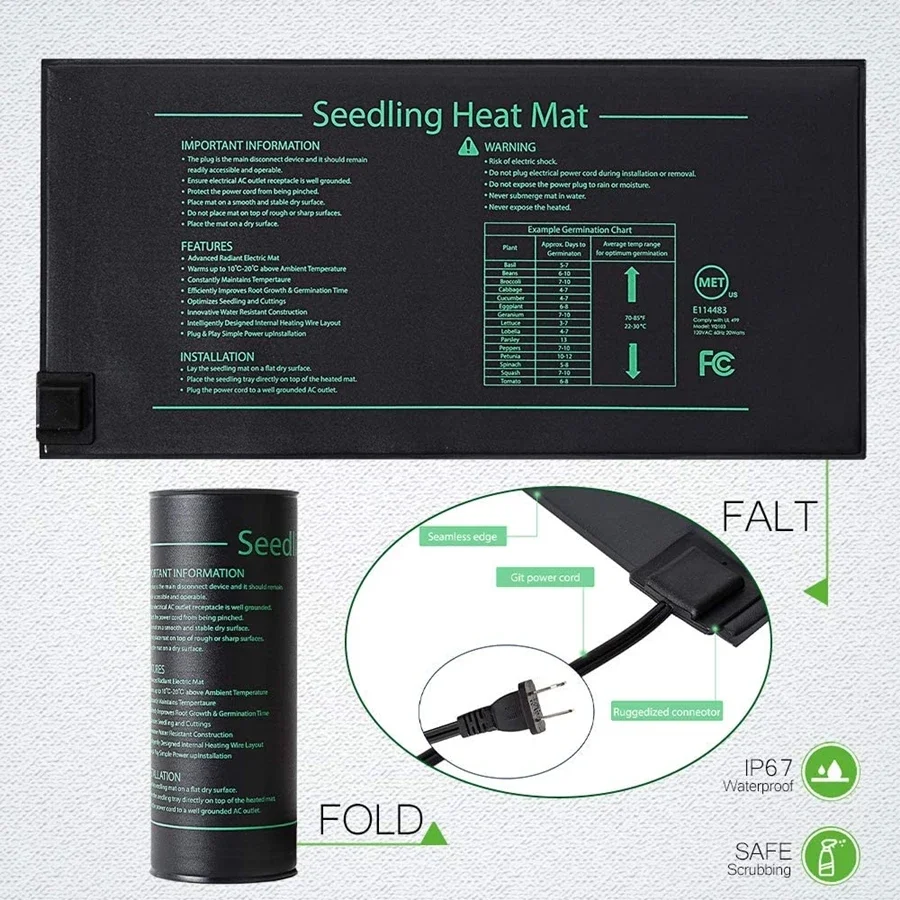 4 размера, 220 В, вилка европе – обзор и цена Seedling Heat Pad