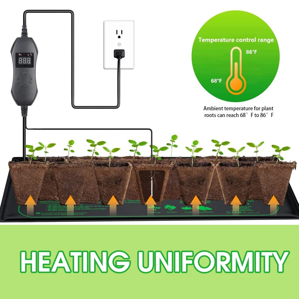 50 Вт Регулируемый термостат д – обзор и цена Seedling Heat Pad